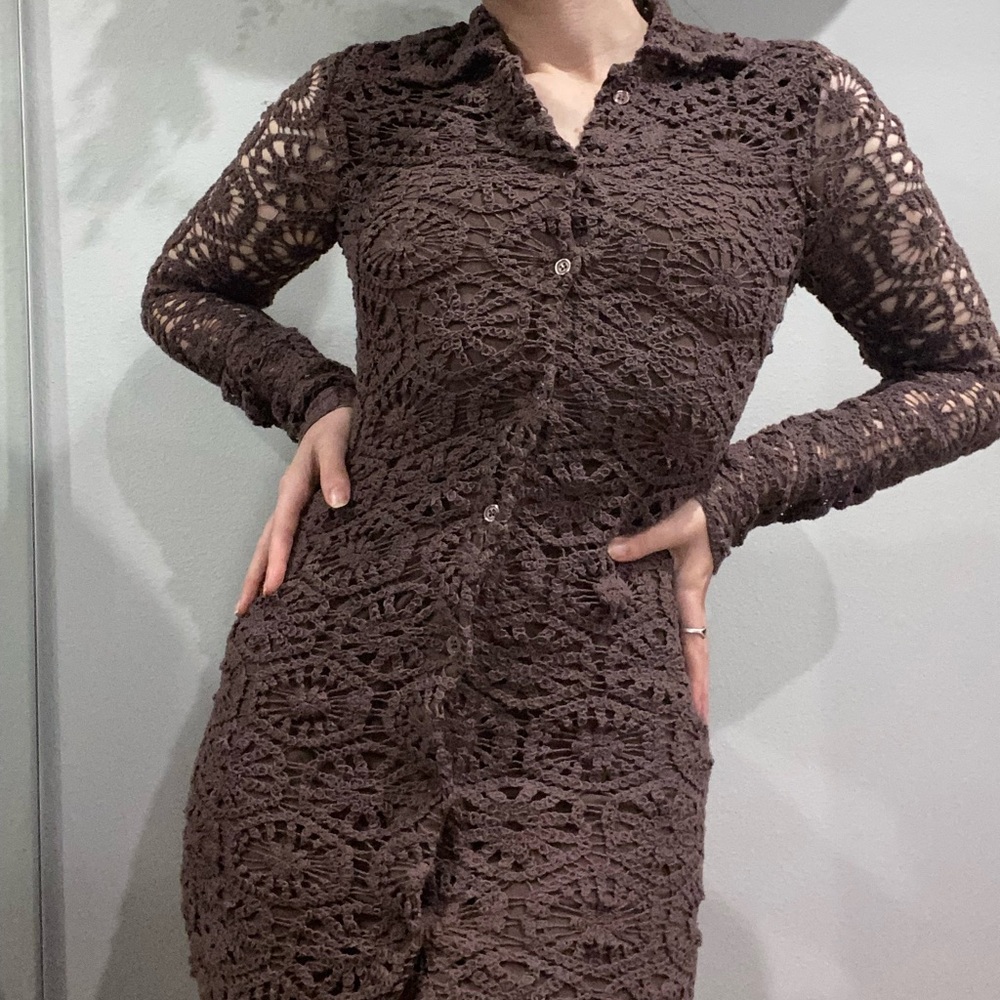 CROCHET MINI DRESS